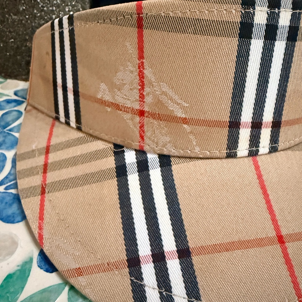 Burberry Tan Plaid Visor - Picture 3 of 10